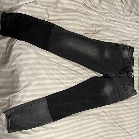 Brand new Zara skinny black jeans with a black and white pattern at the bottom - Picture 3 of 8